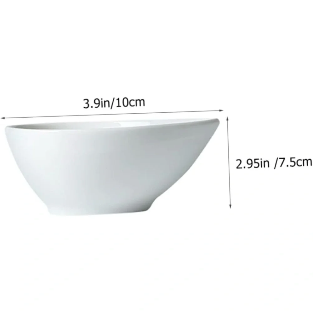 Ceramic Dipping Bowls with Wood Serving Tray